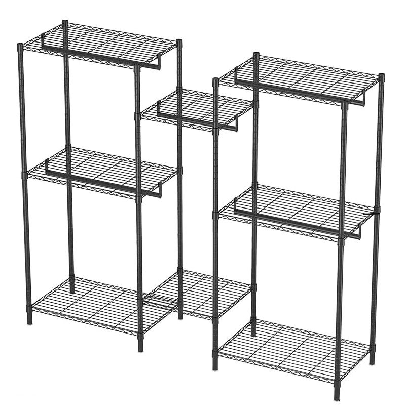 CARLA HOME Heavy Duty Clothing Garment Rack Organizer with Hanging Rods & Storage Shelves for Clothes, Shoes & Wardrobe - Image 10
