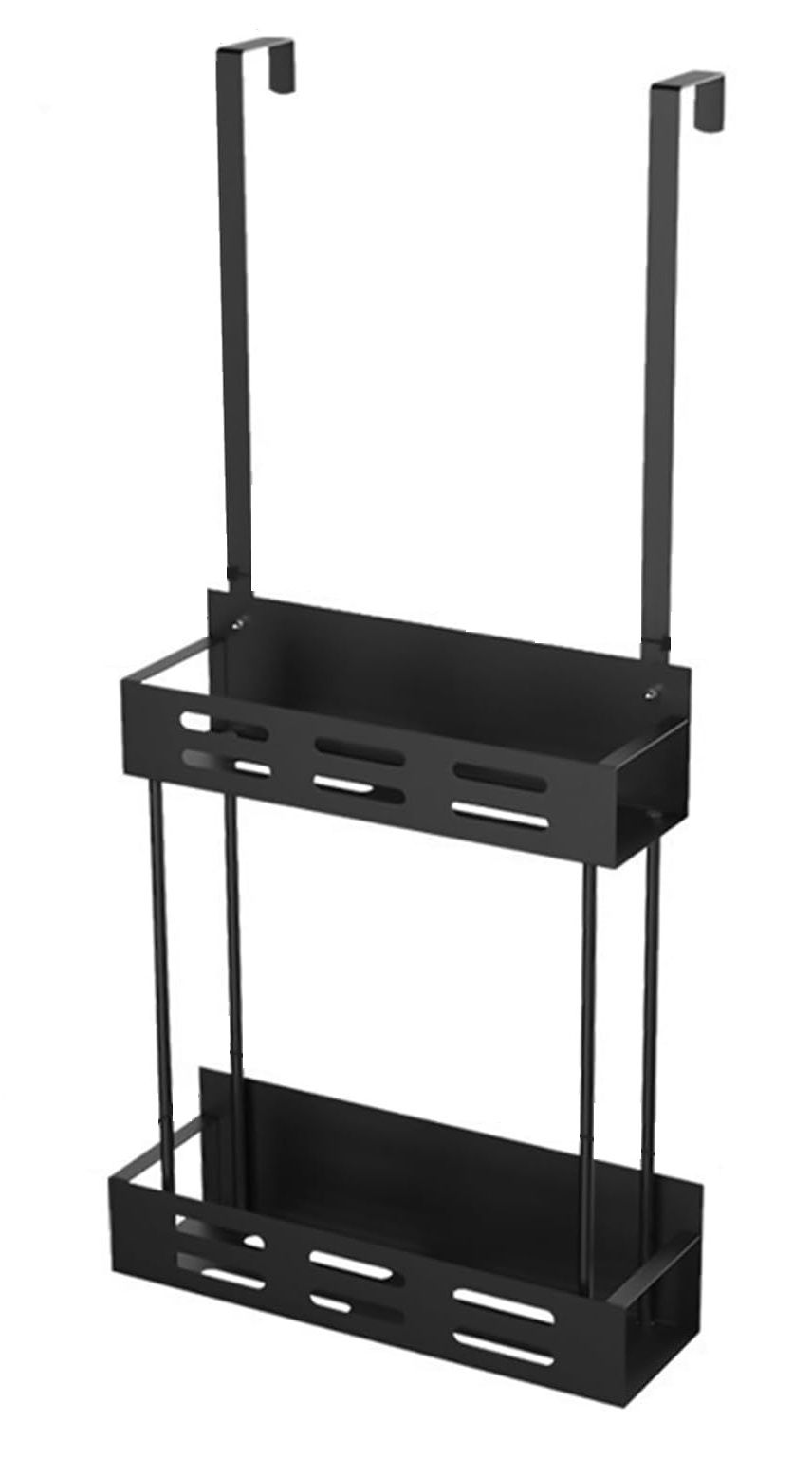 CARLA HOME Over the Door 2-tier Shower Caddy Organizer Shelf with Hooks for Bathroom - Image 8