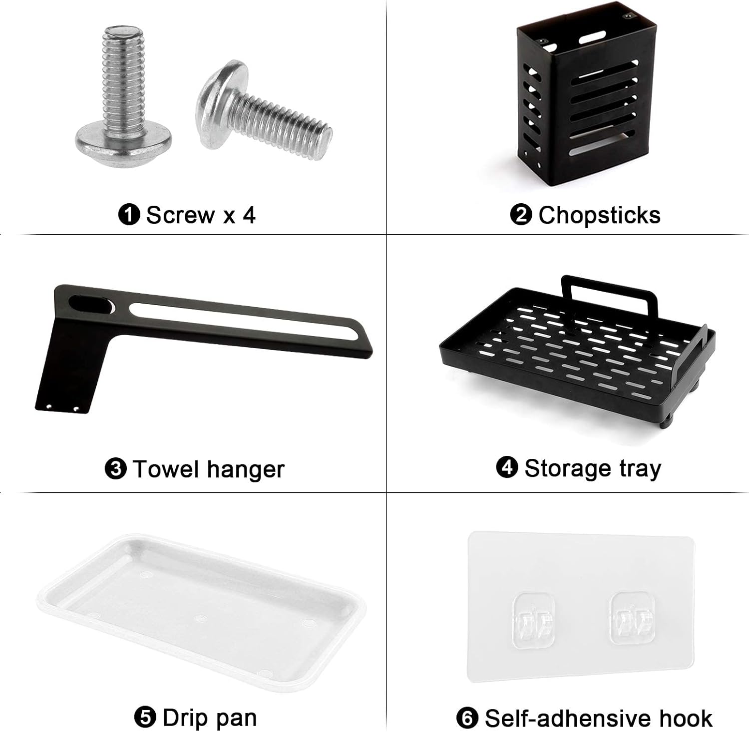 CARLA HOME Kitchen Sink Caddy Organizer with Sponge, Soap & Brush Storage and Rag Rack, Drain Tray & Utensil Holder - Image 8