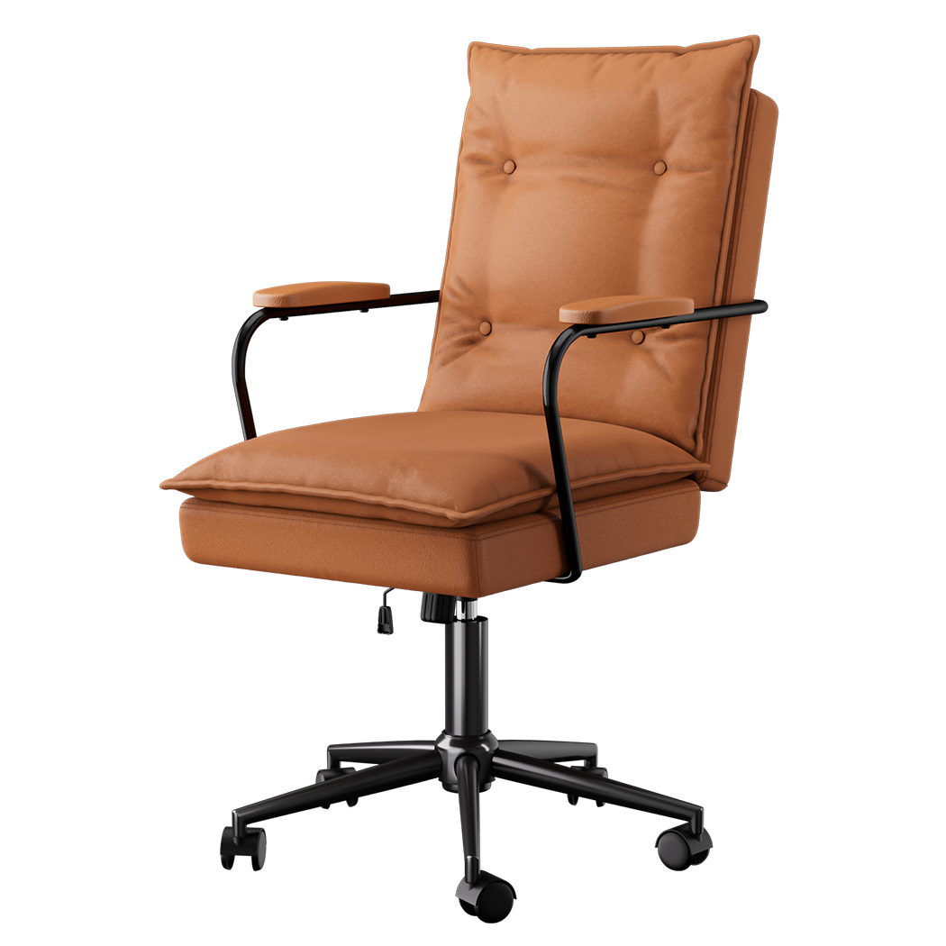 LEVEDE Ergonomic Office Chair Computer PU Brown - Image 9