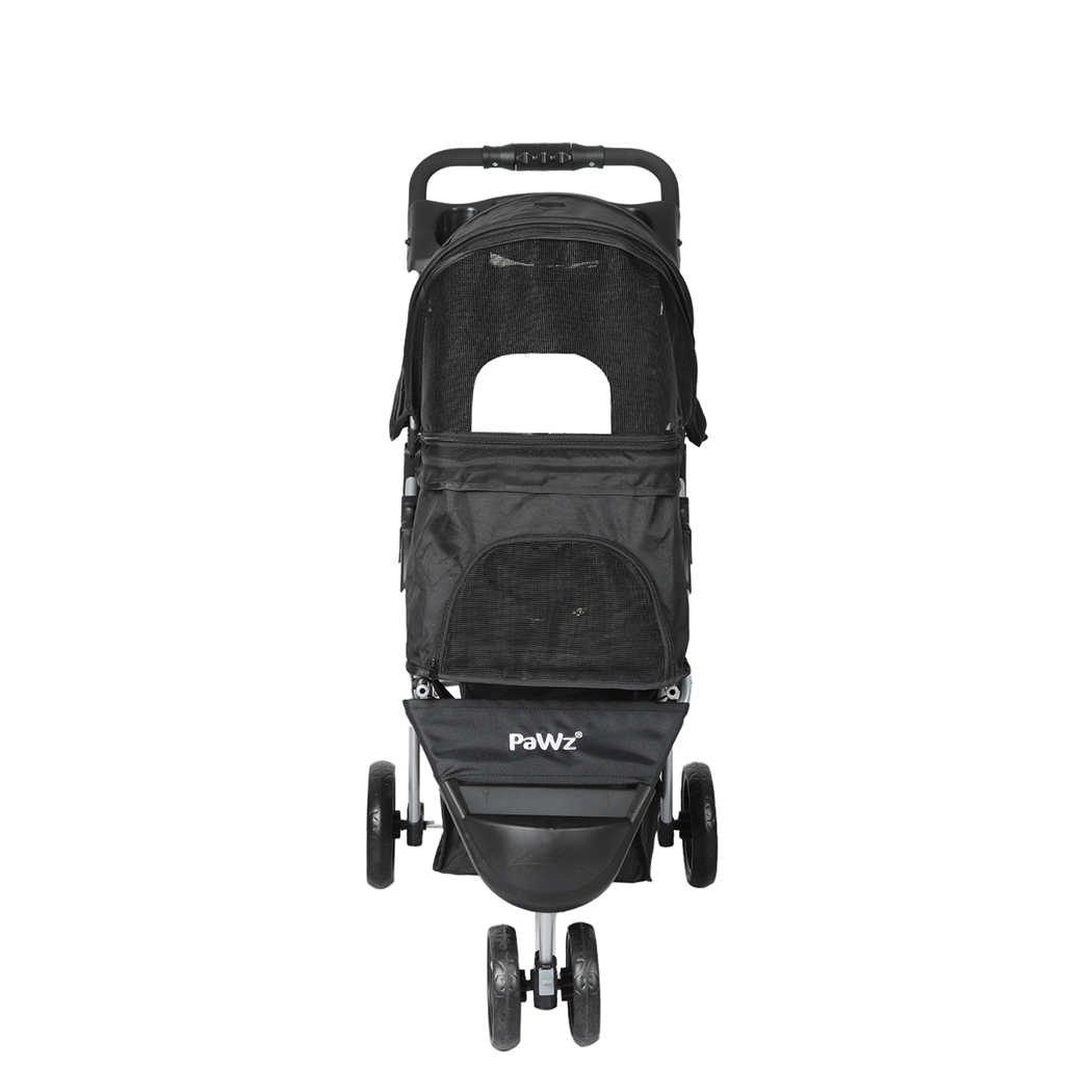 PaWz Large Pet Stroller Dog Cat Carrier Black - Image 2