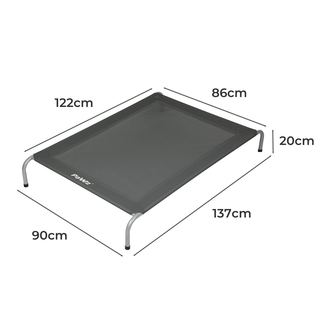 PaWz Elevated Trampoline Pet Bed Dog XXL Grey XX-Large - Image 3