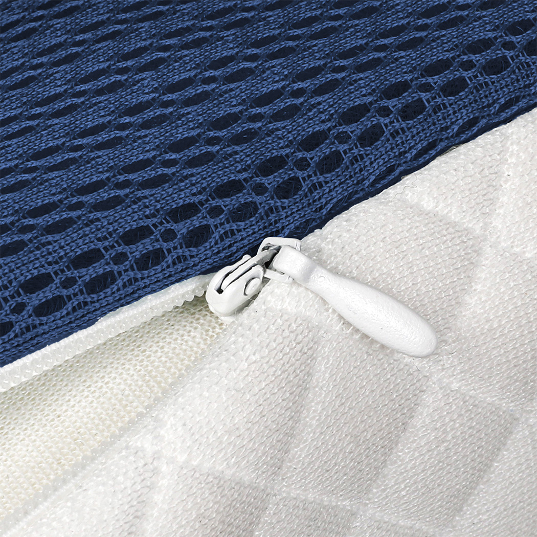 Dreamz Memory Foam Pillow Pillowcase Supprt Blue Rebound - Image 4